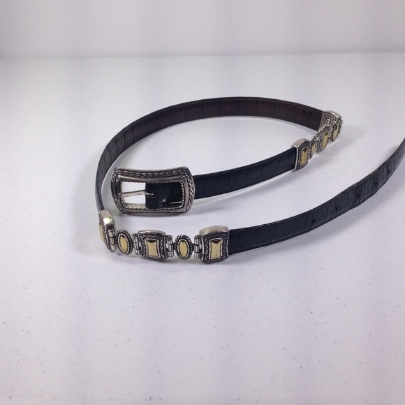Reversible Accented Leather Belt Size L/34 - Picture 3 of 8